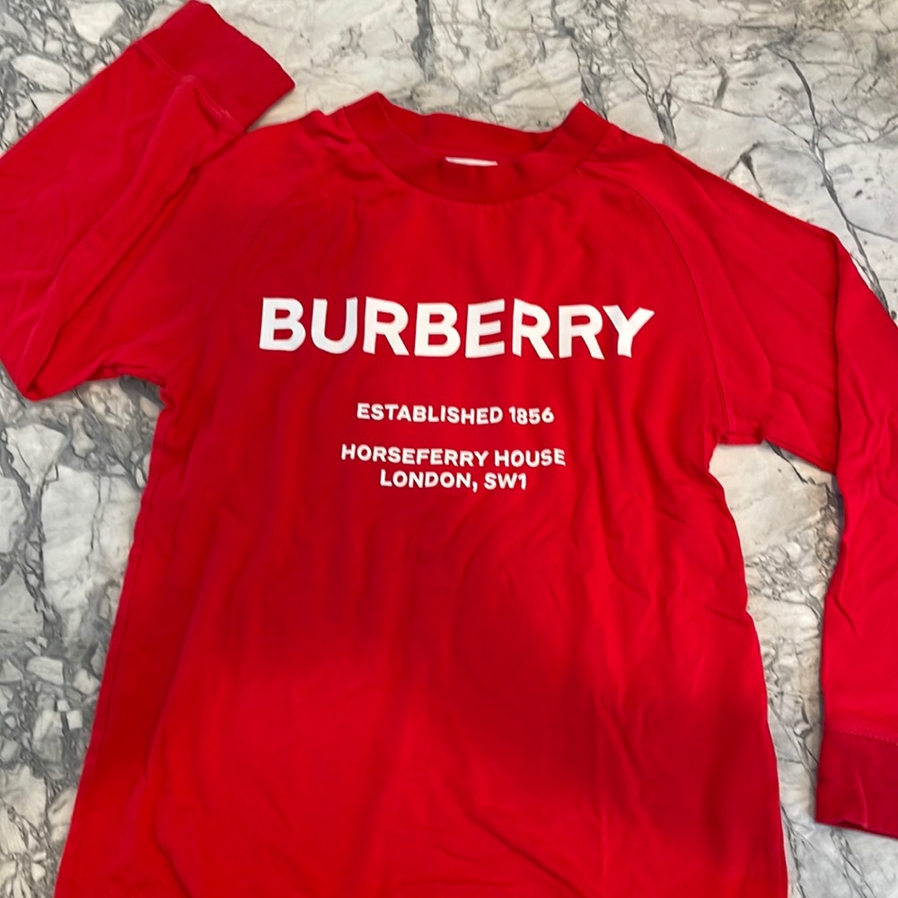 Burberry Kids red logo shirt
